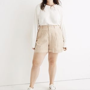 Madewell Gingham Linen Shorts